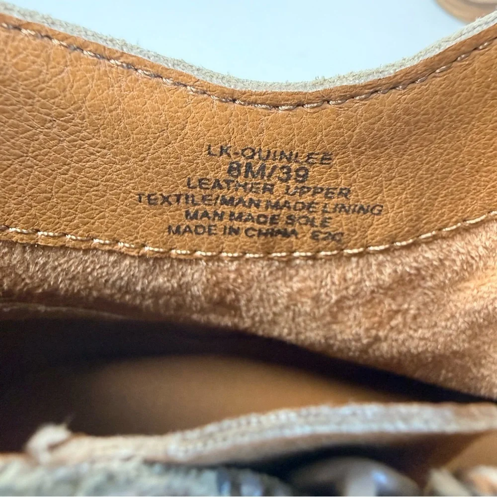 New Lucky Brand Quinlee Dusty SnAnd Stacked Heel Ankle Bootie Size 8
